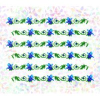 Flizelin water-soluble sew Confetti K-274 Bellflowers