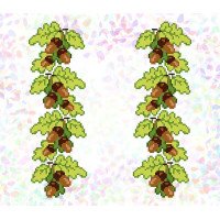 Водорастворимый пришивной флизелин для вышивки Confetti К-292 Дубовые листья