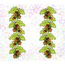 Водорастворимый пришивной флизелин для вышивки Confetti К-292 Дубовые листья