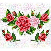 Flizelin water-soluble sew Confetti K-294 Pink bouquet