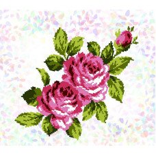 Водорастворимый пришивной флизелин для вышивки Confetti К-296 Букет роз