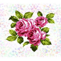 Водорастворимый пришивной флизелин для вышивки Confetti К-301 Букет роз