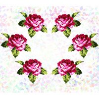 Flizelin water-soluble sew Confetti K-303 Roses