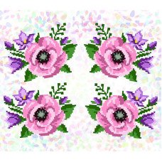 Flizelin water-soluble sew Confetti K-309 Anemones and bells