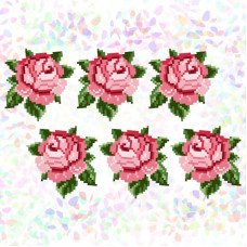 Flizelin water-soluble sew Confetti K-336 Roses (6 fragments)