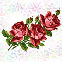 Водорастворимый пришивной флизелин для вышивки Confetti К-337 Букет роз