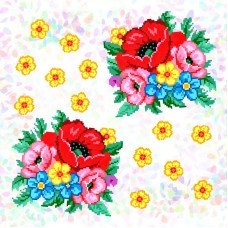Flizelin water-soluble sew Confetti K-505 Summer bouquet (15 fragments)