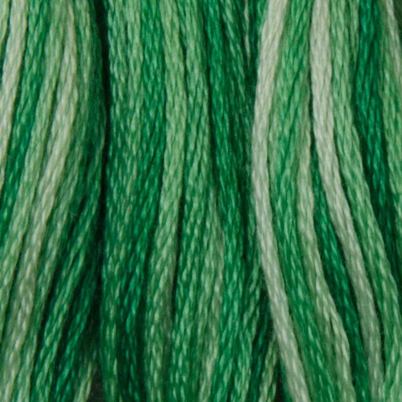 Нитки для вишивання бавовняні DMC 125 Строкатий зелений морська піна
