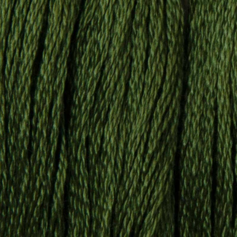Нитки для вышивания хлопковые DMC 3362 Темный сосново-зеленый