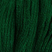 Нитки для вышивания хлопковые DMC 909 Очень темный изумрудно-зеленый