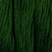 Нитки для вишивання бавовняні DMC 986 Дуже темний зелений лісовий