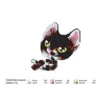 Cхема для вышивки бисером  ДАНА-112 Игривая кошка