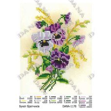 Pattern for beading DANA-1178 Bouquet of Pansies
