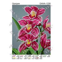 Cхема для вышивки бисером  ДАНА-1226 Орхидея