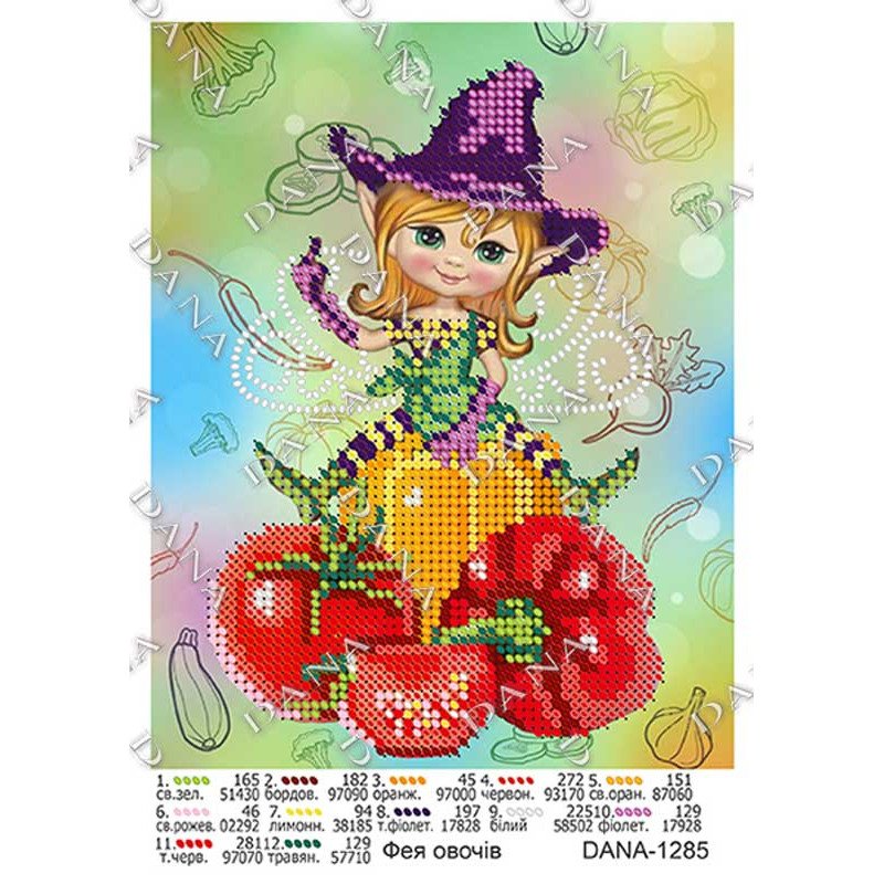 Pattern for beading DANA-1285 Fairy of vegetables