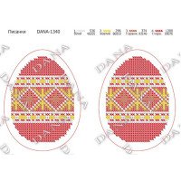 Pattern for beading DANA-1340 Easter eggs