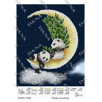 Pattern for beading DANA-1408 Pandas on the moon