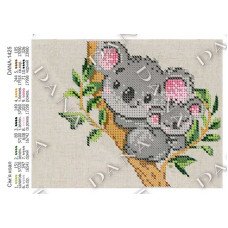 Cхема для вышивки бисером  ДАНА-1425 Семья коал