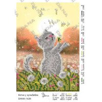 Pattern for beading DANA-1428 Cat in dandelions