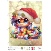 Cхема для вышивки бисером  ДАНА-1500 Праздничная лошадка