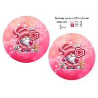 Cхема для вышивки бисером  ДАНА-1507 Елочное украшение. Гномик