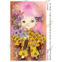 Cхема для вышивки бисером  ДАНА-2164 Девочка с цветами