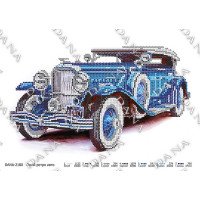 Схема для вишивання бісером ДАНА-2180 Синій ретро авто