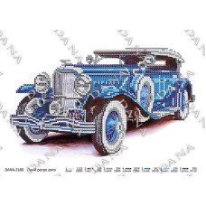 Cхема для вышивки бисером  ДАНА-2180 Синий ретро авто