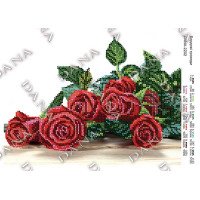 Pattern beading DANA-2202 Maroon roses