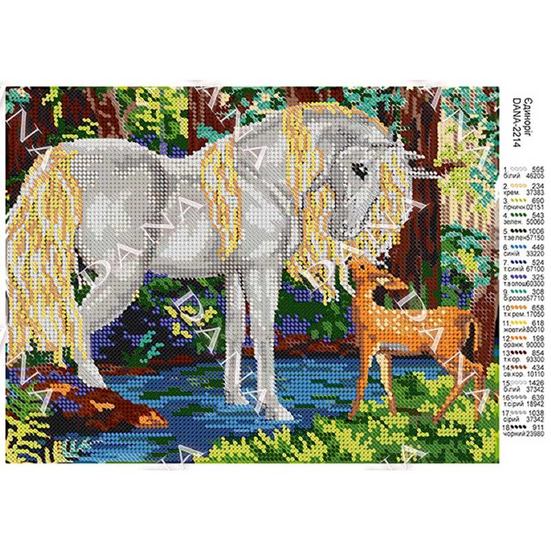 Pattern beading DANA-2214 Unicorn