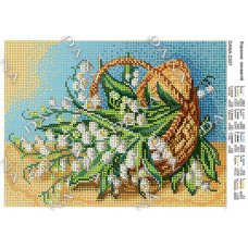 Pattern beading DANA-2307 Lily of the valley basket