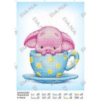 Pattern beading DANA-2350 Piglet in the cup