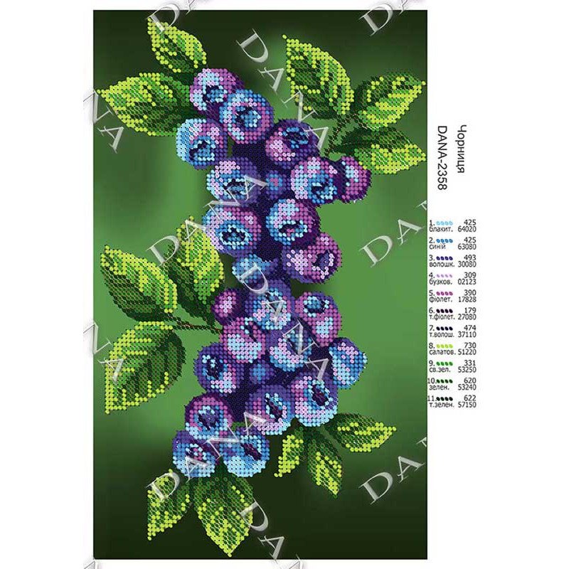 Pattern beading DANA-2358 Blueberries