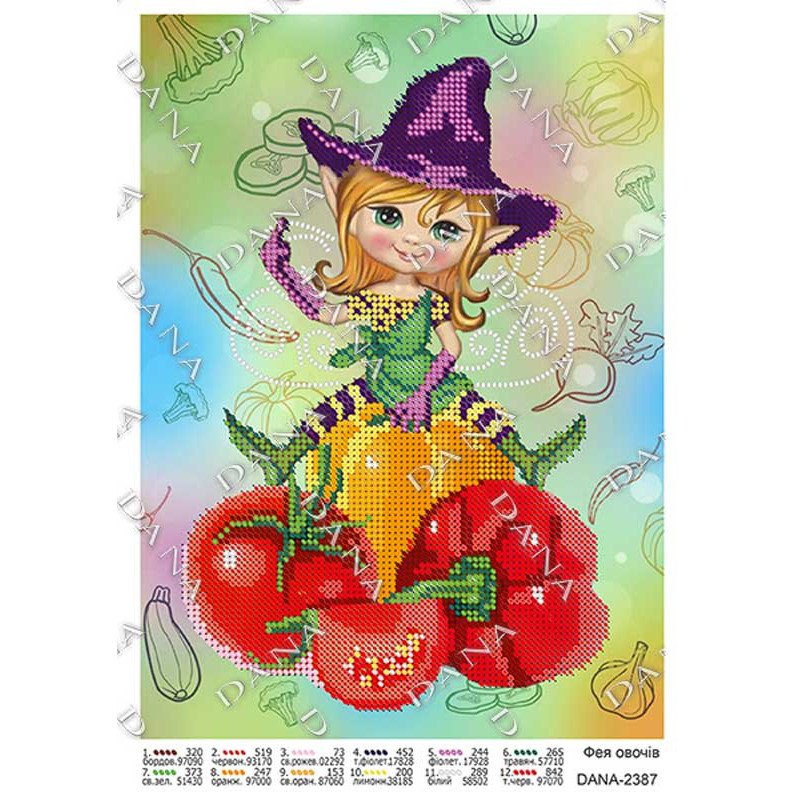 Pattern beading DANA-2387 fairy vegetables
