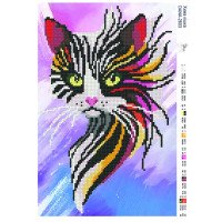 Cхема для вышивки бисером  ДАНА-2603 Хищная кошка