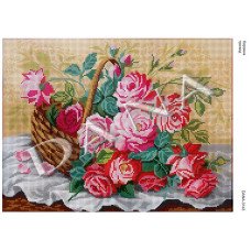 Cхема для вышивки бисером  ДАНА-3143 Корзина роз