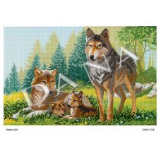 Cхема для вышивки бисером  ДАНА-3148 Волчья семья