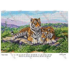 Cхема для вышивки бисером  ДАНА-3169 Пара тигров