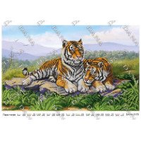 Схема для вишивання бісером ДАНА-3170 Пара тигрів