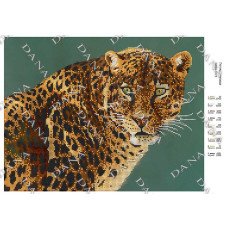 Cхема для вышивки бисером  ДАНА-3173 Взгляд леопарда