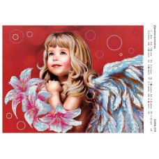 Cхема для вышивки бисером  ДАНА-319 Девочка ангелочек