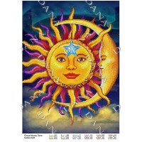 Cхема для вышивки бисером  ДАНА-3326 Солнце Луна Звезда