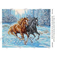 Pattern beading DANA-3377 Horses in the snow