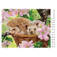 Pattern beading DANA-3411 Hedgehogs in a basket