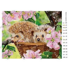 Pattern beading DANA-3411 Hedgehogs in a basket