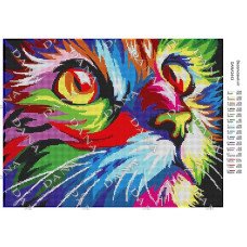 Cхема для вышивки бисером  ДАНА-3443 Красочный кот