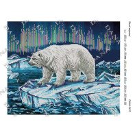 Схема для вишивання бісером ДАНА-3470 Білий ведмідь
