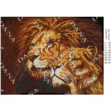 Схема для вишивання бісером ДАНА-3516 Лев і левиця