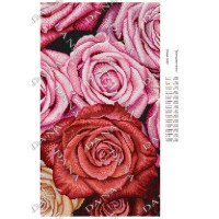 Cхема для вышивки бисером  ДАНА-3550 Панно из роз