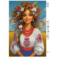 Cхема для вышивки бисером  ДАНА-3692 Украиночка